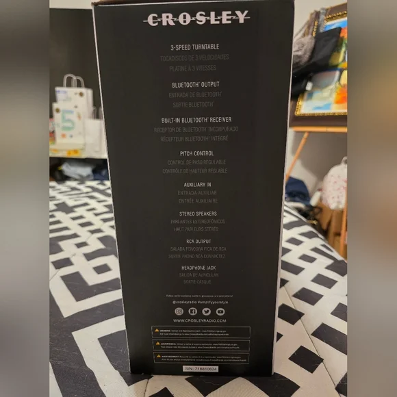 Crosley Cruiser Plus Portable Turntable with Bluetooth Wireless Play, New in Box - Picture 4 of 4